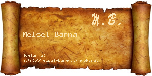 Meisel Barna névjegykártya